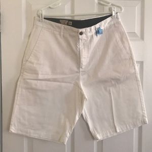 Freshly dry cleaned. Volcom white shorts